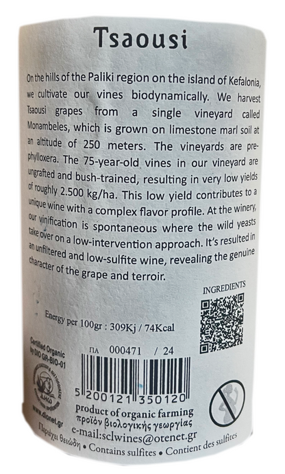 2024 Sclavos Wines Tsaousi BIO